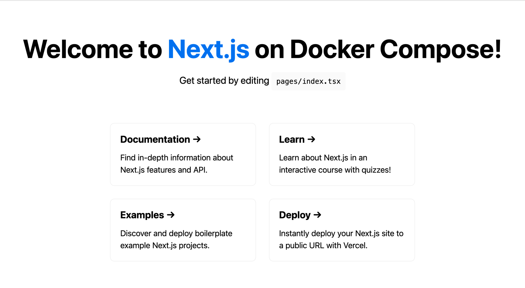 Next js docker 1 cookin